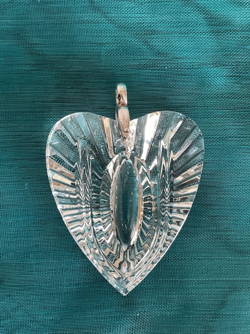Waterford Faceted Crystal Heart Pendant with Original Box - Picture 2 of 5